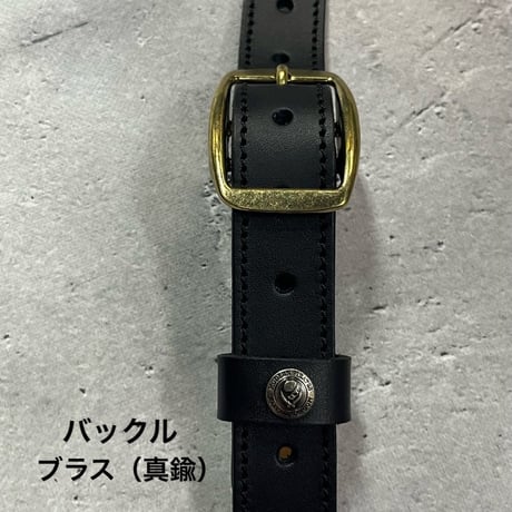 【 24mm Width Hard Leather Guitar Strap / 1Row Hexagon Spots & Rhinestone Design 】