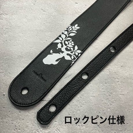 【 62mm Width Soft Leather Bass Strap（I.A Type）/ TOKIE Mark Print Design 】（TOKIE Model）