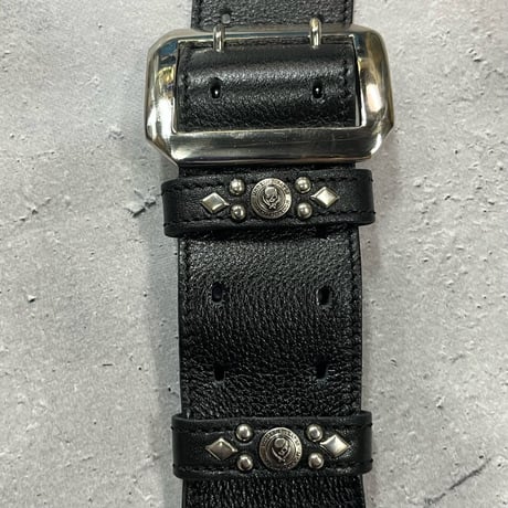 【 50mm Width Soft Leather Guitar Strap / ANK Spots & EFG Print Design 】（Takeshi Honda Model）