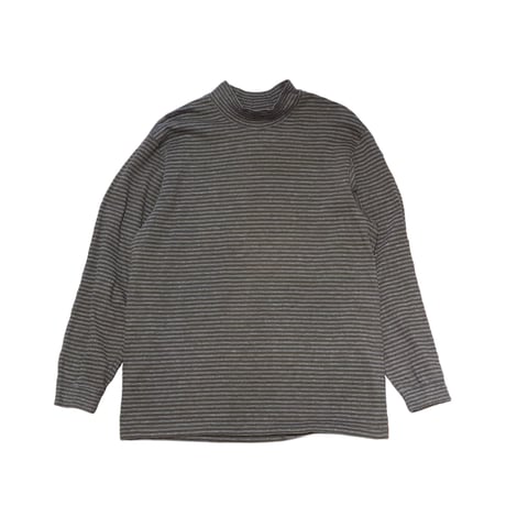 L.L.Bean Striped Mock Neck T-Shirt