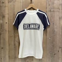 80s Velva Sheen DELAWARE UNIVERSITY College Print T-Shirt