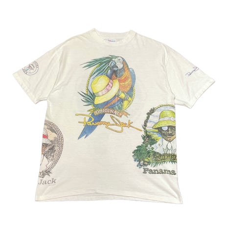 80’~ Hanes Panama Jack Multi Printed T-Shirt
