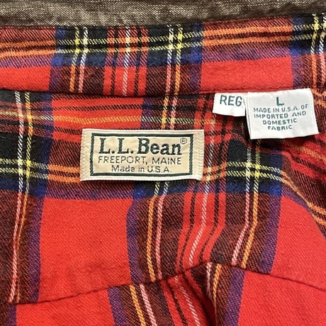 90s L.L.Bean Flannel Lined Safari Cloth Shirt
