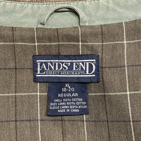 00s LANDS’ END Flannel Lined Field Coat