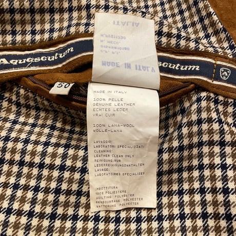 Aquascutum Wool Lined Suede Half Coat
