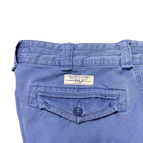 00's- Polo Ralph Lauren Cotton Cargo Shorts BLUE