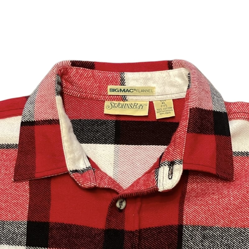 80s ST JOHN'S BAY Heavyweight Bigmac Flannel Sh