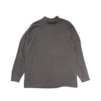 00s- L.L.Bean Striped mockneck Cotton Shirt