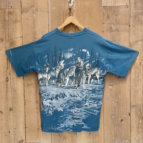 90s SIGNAL SPORT Wolf All Over Print T-Shirt