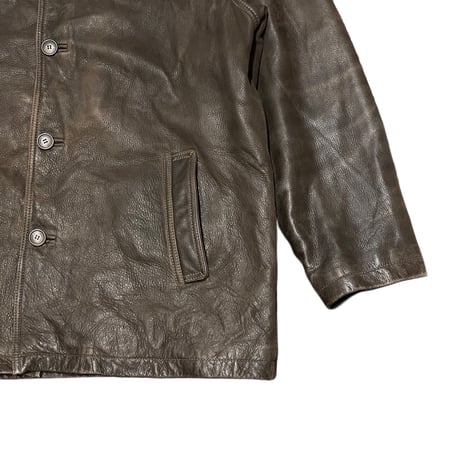 Columbia Leather Car Coat XL