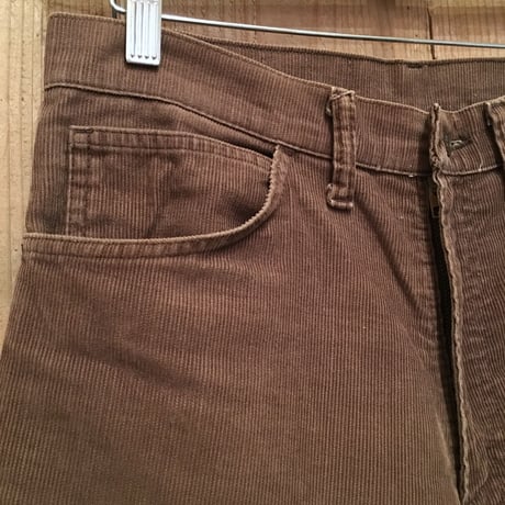 ~80's Unknown Corduroy Flare Pants BROWN  W : 31