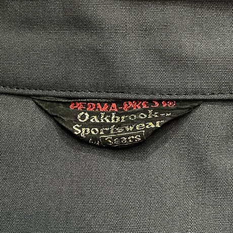 70s Oakbrook Sportswear by Sears Dog Ear Collar Jacket Charcoal Gray