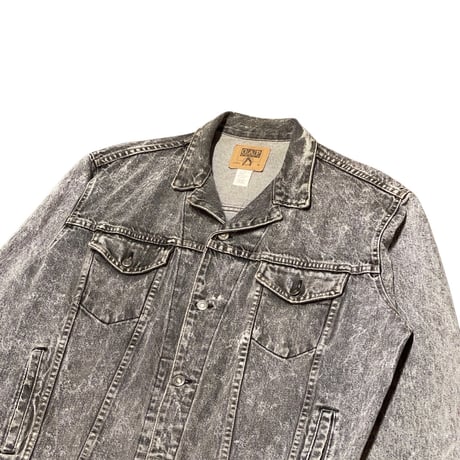 80s- GAP Black Denim Trucker Jacket