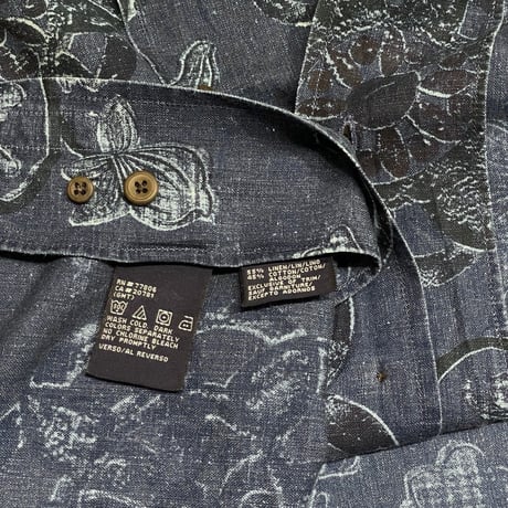 00s- Tommy Hilfiger Linen/Cotton Hawaiian Shirt