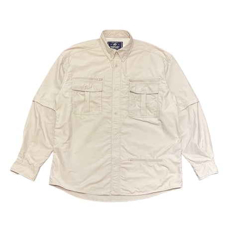 00s- NORTHERN LIGHTS Detachable Sleeve Nylon Shirt