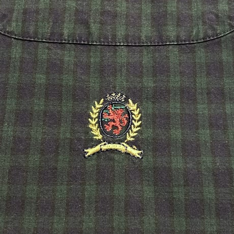 90s- Tommy Hilfiger Black Watch Cotton B.D Shirt