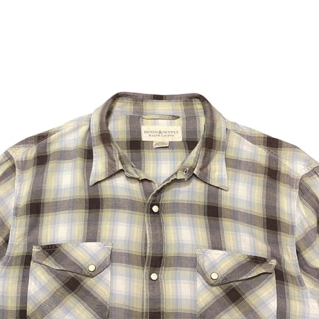 DENIM&SUPPLY Light Flannel Western Shirt