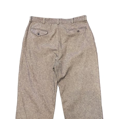 90s- Polo Ralph Lauren Herringbone Cotton Two Tuck Slacks