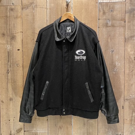 TEAR DROP GOLF Leather/Wool Varsity Jacket
