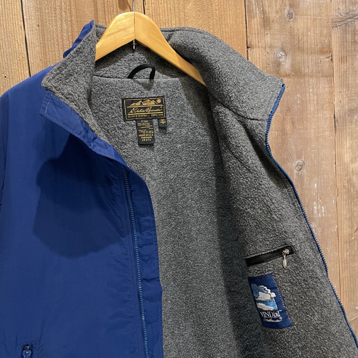 90's Eddie Bauer Fleece Lined Nylon Jacket | M