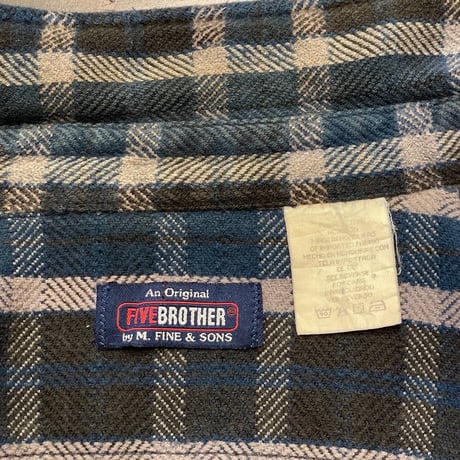 00s- FIVE BROTHER Heavyweight Flannel Shirt