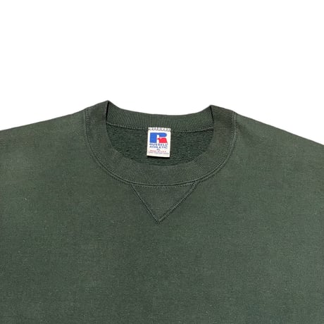 90s RUSSELL ATHLETIC Plain Sweatshirt Green