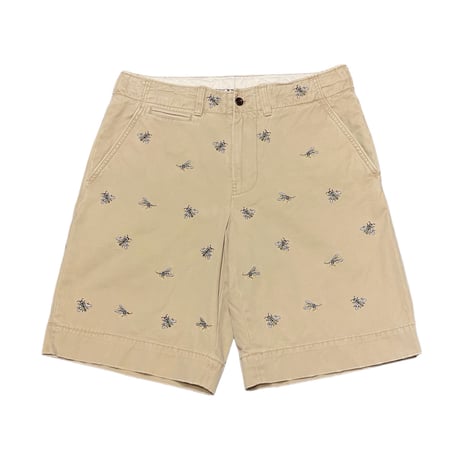 Polo Ralph Lauren Embroidered Cotton Shorts beige