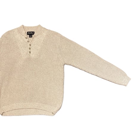 00s Eddie Bauer Henry Neck Cotton Sweater