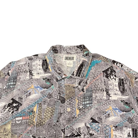 90s- UNIONBAY All Over Print Rayon Shirt