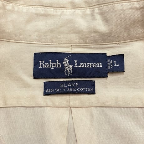 90s- Polo Ralph Lauren Silk/Cotton B.D Shirt