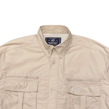 00s- NORTHERN LIGHTS Detachable Sleeve Nylon Shirt