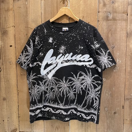 90s LAGUNA Palm tree ALL OVER Print T-Shirt