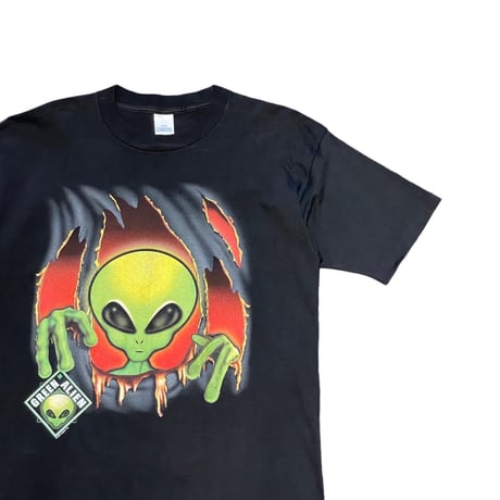 90's LOGOTEL Green Alien T-Shirt