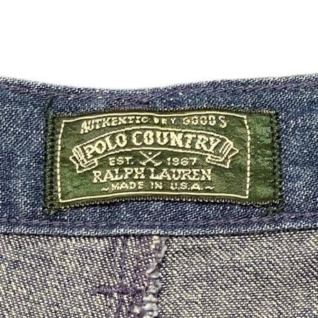 90's POLO COUNTRY Two Tuck Denim Slacks