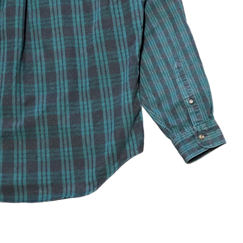 90s EDDIEBAUER BORDER L/S SHIRT 90s Eddie Bauer 白タグ ボーダー