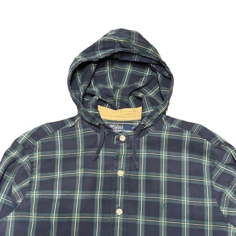 90s Polo Ralph Lauren Hooded Cotton Shirt