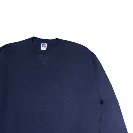 90s RUSSELL ATHLETIC Plain Sweatshirt NAVY