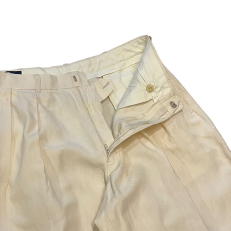 90s Polo Ralph Lauren Cotton/Linen Two Tuck Slacks