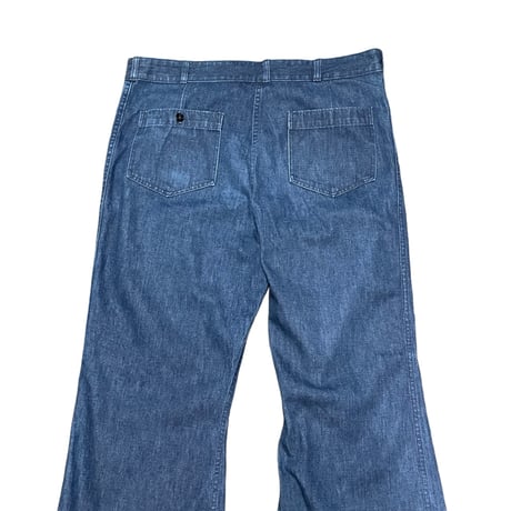 80s- U.S. NAVY Utility Denim Trousers W36