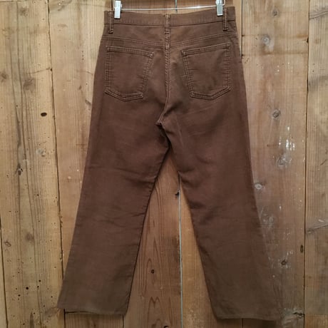 ~80's Unknown Corduroy Flare Pants BROWN  W : 31