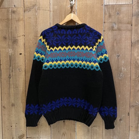 80s- CATTIVO Shetland Wool Fair Isle Sweater