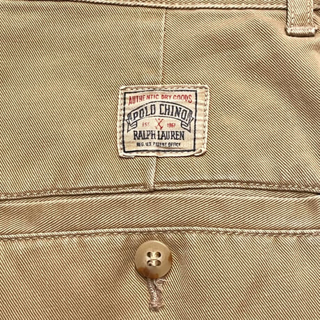 90s- Polo Ralph Lauren Cotton Chino Pants W32