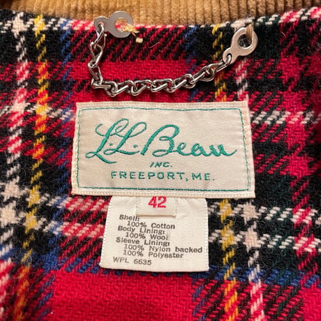 70’s L.L.Bean Wool Lined Corduroy Jacket