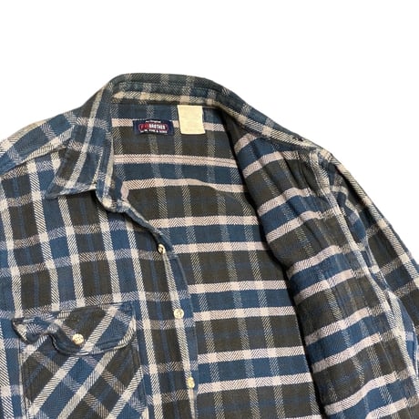 00s- FIVE BROTHER Heavyweight Flannel Shirt