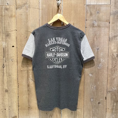 07’s HARLEY-DAVIDSON Bar & Shield Logo RINGER T-Shirt