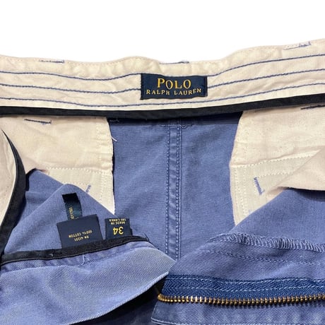 00's- Polo Ralph Lauren Cotton Cargo Shorts BLUE