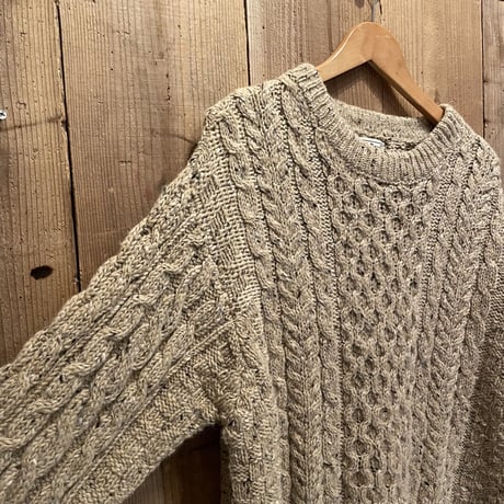 L.L.Bean Aran Knit Wool Sweater