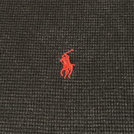 Polo Ralph Lauren Cotton Waffle Shirt BLACK
