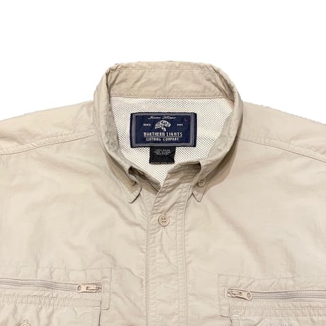 00s- NORTHERN LIGHTS Detachable Sleeve Nylon Shirt