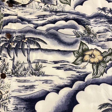 00s- BIG DOGS Rayon Aloha Shirt